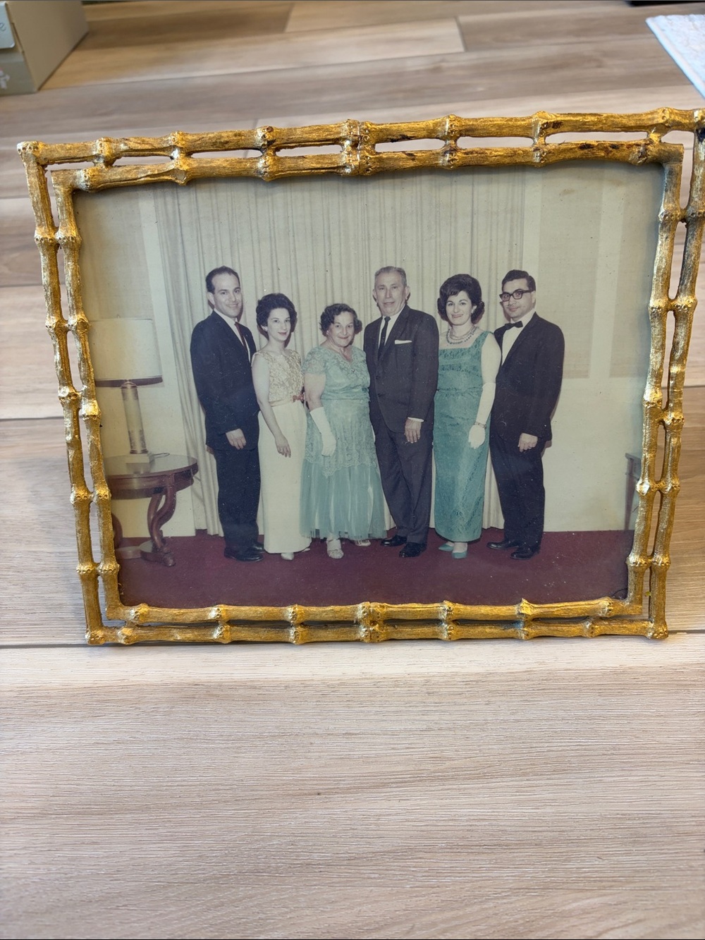 Vintage heavy Gold Bamboo-Style Decorative Photo Frame - Gold